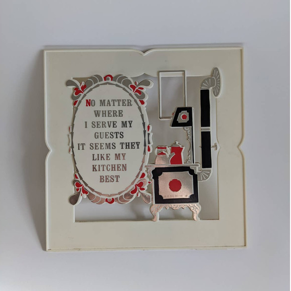 VTG No Matter Where I Serve My Guests It Seems They Like My Kitchen Best Magnet - Picture 2 of 6